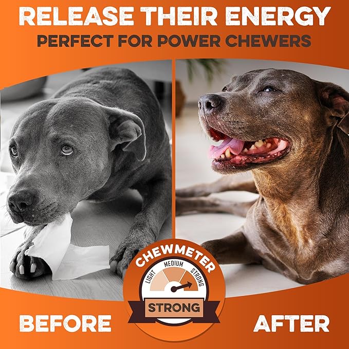 Premium Beef Cheek Rolls for Dogs 10-12" - (5-Pack), Peanut Butter Flavored Long Lasting, Safe & Natural Rawhide Alternative Chews, Ideal for Large Dogs & Aggressive Chewers, Supports Dental Health