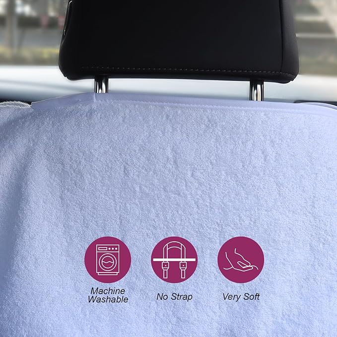 LoyaGour Car Seat Towel Covers Front Seats Protector for Gym and Workout, Automotive Washable Driver Cars Seat Sweat Cover for Dog, Compatible with Tesla Model Y Juniper/3/X/S (Fleece White, 1Pcs)