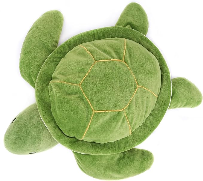 WEIGEDU Large Weighted Sea Turtle Stuffed Animal Plush Toy with Embroidered Eyes, Removable Weight Pack - 28 Inches, 5 lb Soft Cuddly Toy for Kids and Adults