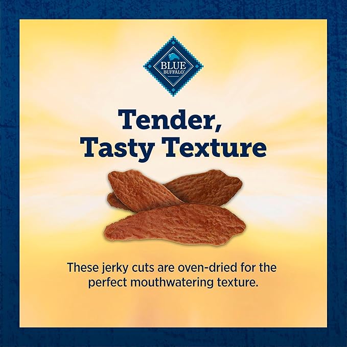 Blue Buffalo True Chews Premium Jerky Cuts Natural Dog Treats, Steak 10 oz bag