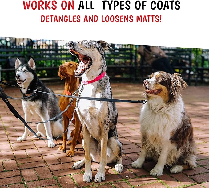 Warren London 10-in-1 Dog Spray & Rake Brush Combo | Detangles, Softens & Reduces Shedding | 16oz After Bath Spray + Dematting Rake | $40 Value – Now $29.99