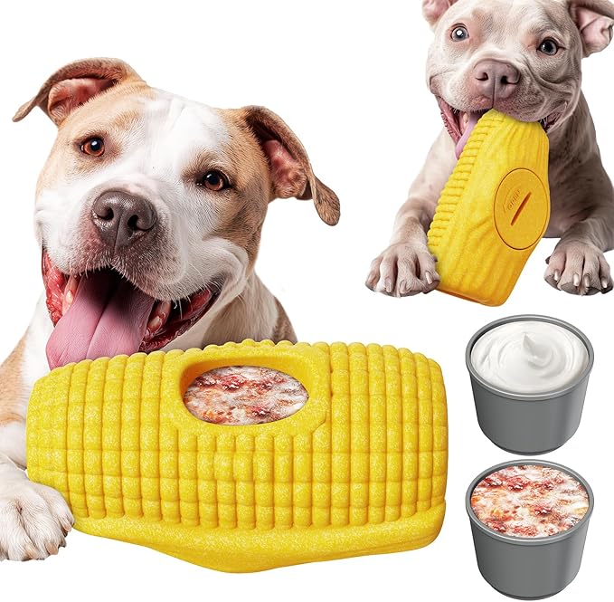 Multi-Functional Interactive Dog Toys for Aggressive Chewers, Indestructible Dog Toys for/Medium/Large Breeds,Frozen Dog Treat Holder to Keep Them Busy,Reduces Anxiety(Pack of 2)