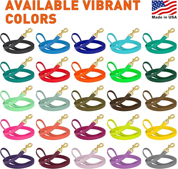 Viper Biothane Working Tracking Lead Leash Long Line for Dogs, 3/4" x 33ft, Hunter Orange