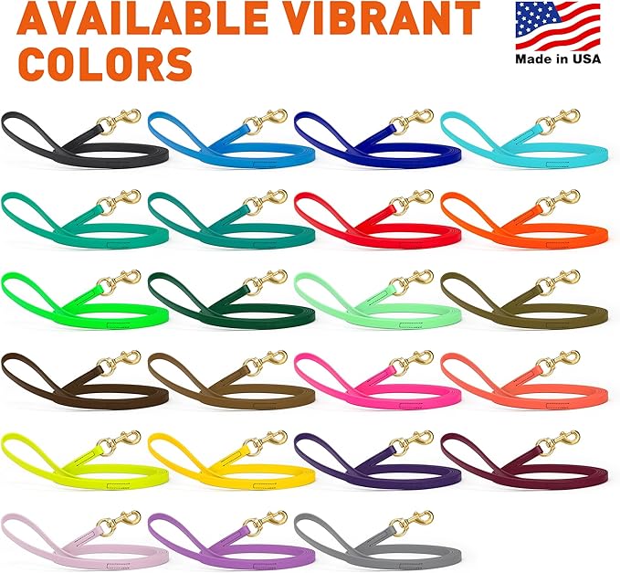 Viper K9 Biothane Working Dog Leash Waterproof Lead for Tracking Training Schutzhund Dog Sport & Search - Odor-Proof Long Line with Solid Brass Snap for Puppy Medium Large 5/8" x 20ft Olive Drab Green