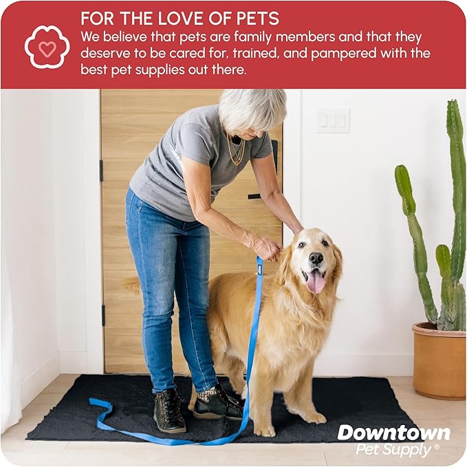 My Doggy Place Dog Mud Mat, 60" x 36" Charcoal – Thick Microfiber Entry Rug for Snow, Mud & Salt – Absorbent, Quick-Dry, Washer-Safe & Non-Slip, X-Large