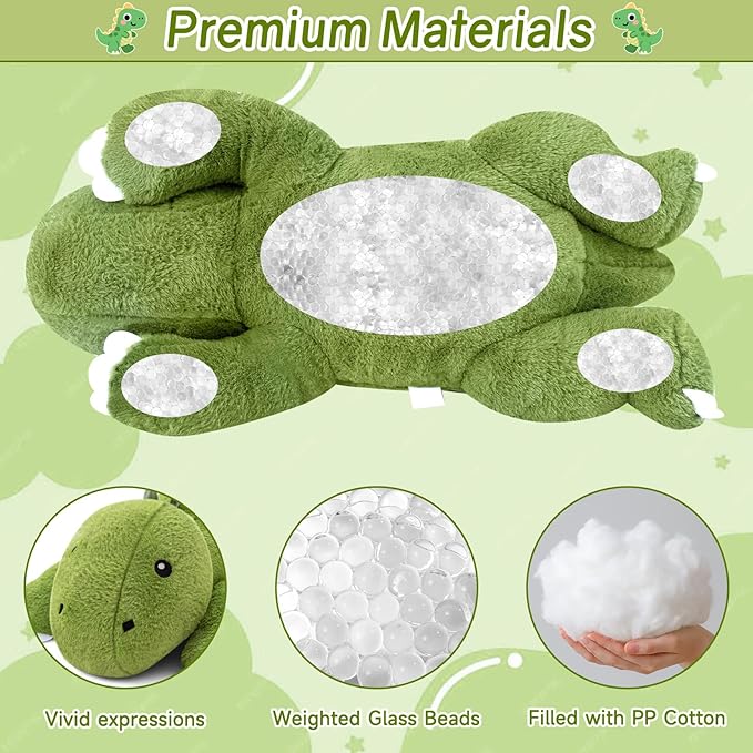 SQEQE Weighted Stuffed Animals Dinosaur Plush, Weighted Stuffed Animals Dino Plushies for Cozy Comfort, Soft T-Rex Pillow Toy for Kids Adults, Christmas & Birthday Gifts 23.6 Inch 3.8 Lbs