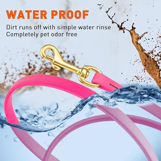 Viper K9 Biothane Working Dog Leash Waterproof Lead for Tracking Training Schutzhund Dog Sport and Search - Odor-Proof Long Line with Solid Brass Snap for Puppy Medium and Large - Water Friendly