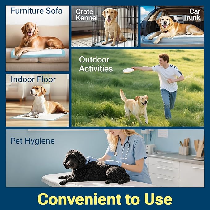Super Absorbent Puppy Pads 22"x22" 30 Count, Quick Drying Dog Training Pee Pads, Disposable Underpads for Baby and Adults