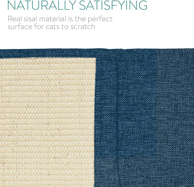 Navaris Cat Scratch Mat Sofa Protector - Natural Sisal Furniture Protector Scratching Pad for Cats - Scratch Carpet for Bed, Chair