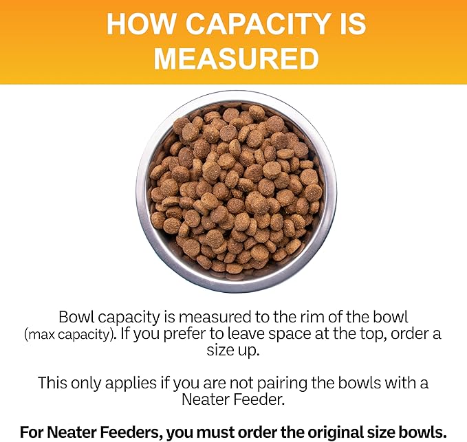 Neater Pet Brands 1.5 Cup (12 oz.) Stainless Steel Dog Bowls, 1 Single Neater Feeder Replacement Bowl (Cat/Small Models), Dog Food Bowl or Water Bowls, Dishwasher Safe Metal Dish for Cats & Small Dogs