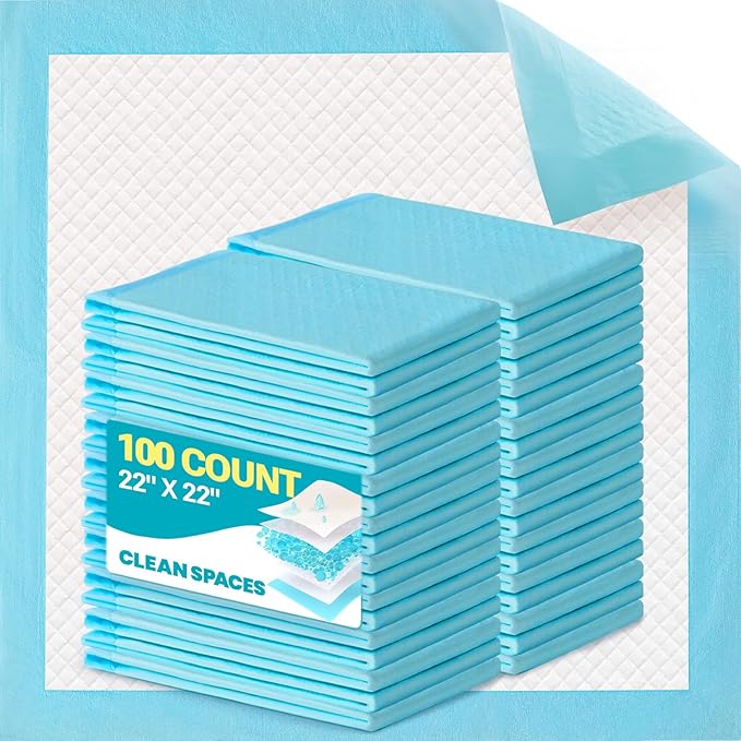 Super Absorbent Puppy Pads 22"x22" 30 Count, Quick Drying Dog Training Pee Pads, Disposable Underpads for Baby and Adults