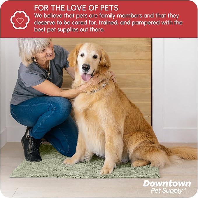 My Doggy Place Dog Mud Mat, 36" x 26" Oatmeal – Thick Microfiber Entry Rug for Snow, Mud & Salt – Absorbent, Quick-Dry, Washer-Safe & Non-Slip, Large