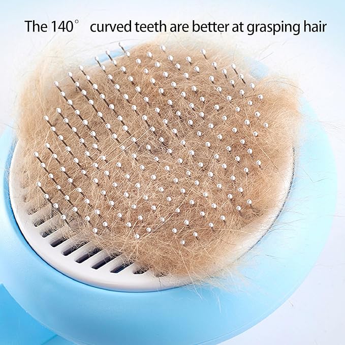 ABS Pet Deshedding Brush with Massage Cats Grooming Comb for Shed Control & Smooth Coat Care Selfcleaning Cats Grooming Tool