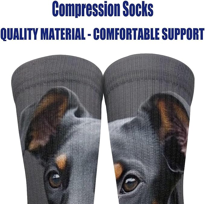 JZDACH Soft Moisture Wicking Socks for Men Women Outdoor Casual Decor Calf Dress Socks
