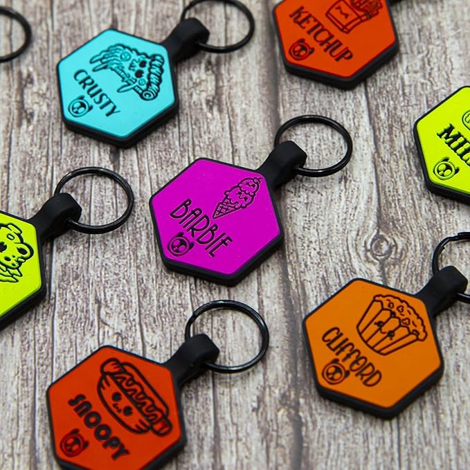PetANTastic Silent Identification Waterproof Durable Silicone Dog Tags: Lightweight, Allergen-Free, Customizable Lime
