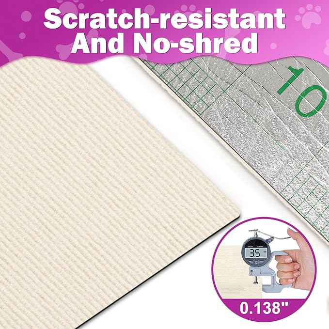 Anti Cat Scratch Couch Furniture Protector, 78.7x15.8 Wall Corner Scratcher Pads Mat, DIY Climbing Scratching Carpet Post Board Replacement
