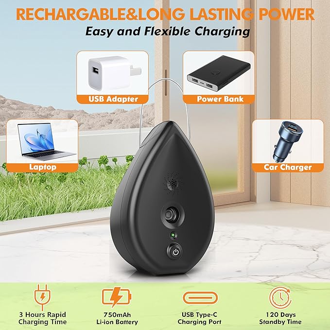 Anti Barking Device for Dogs, Rechargeable Bark Box Ultrasonic Barking Deterrent with 3 Level Modes/Irregular Ultrasound Frequency/Automatically Electronic Dog Whistle Stop Neighbors Dog from Barking