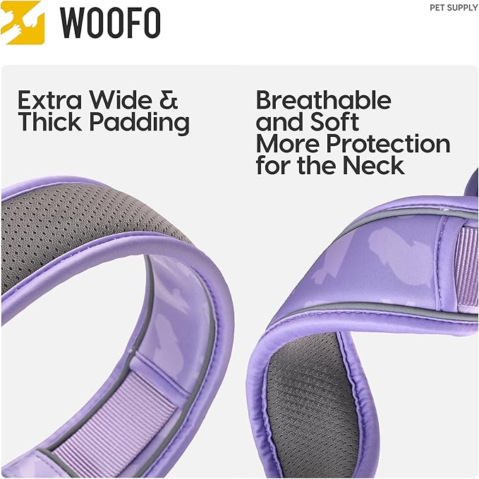 Premium Dog Collar | Super Adjustable for All Breeds, Quick Release Buckle | Extra Soft and Widened Padding & Reflective Trim Design for Safety (Medium, Black)
