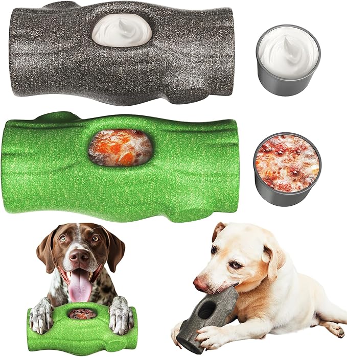 2 PCS KADTC XXL 3-in-1 Durable Dog Enrichment Toy - Long-Lasting Fillable & Frozen Lick Toy - No-Transfer Freeze & Play -Mess-Free - Ultimate Boredom Buster & Tough Chew Toys for Large Dogs