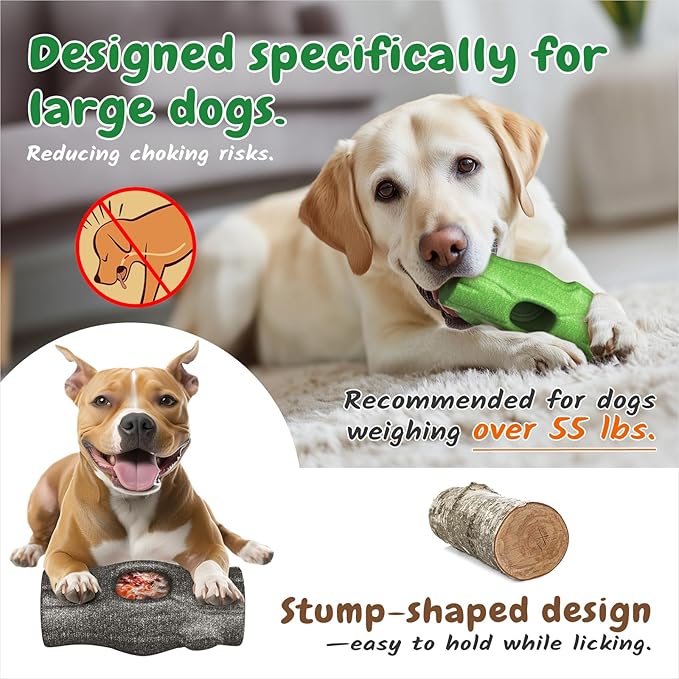 2 PCS KADTC XXL 3-in-1 Durable Dog Enrichment Toy - Long-Lasting Fillable & Frozen Lick Toy - No-Transfer Freeze & Play -Mess-Free - Ultimate Boredom Buster & Tough Chew Toys for Large Dogs