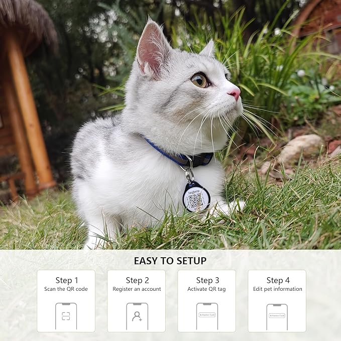 Smart ID tag&Airtag Cat Collar Breakaway with Bell,Reflective Kitten Collar with Apple Airtag Cat Collar Holder,Adjustable 7-12In,Safety Buckle for Girl Boy Cats,Pet Supplies,Accessories,Gifts(Pink)