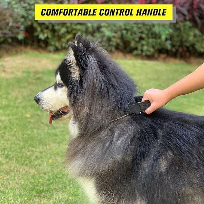 Tactical Dog Collar with Handle - Military Adjustable Dog Training Collar Soft Nylon and Heavy Duty Metal Buckle for Medium Large Dogs - with Patch (Green with Patch, X-Large)