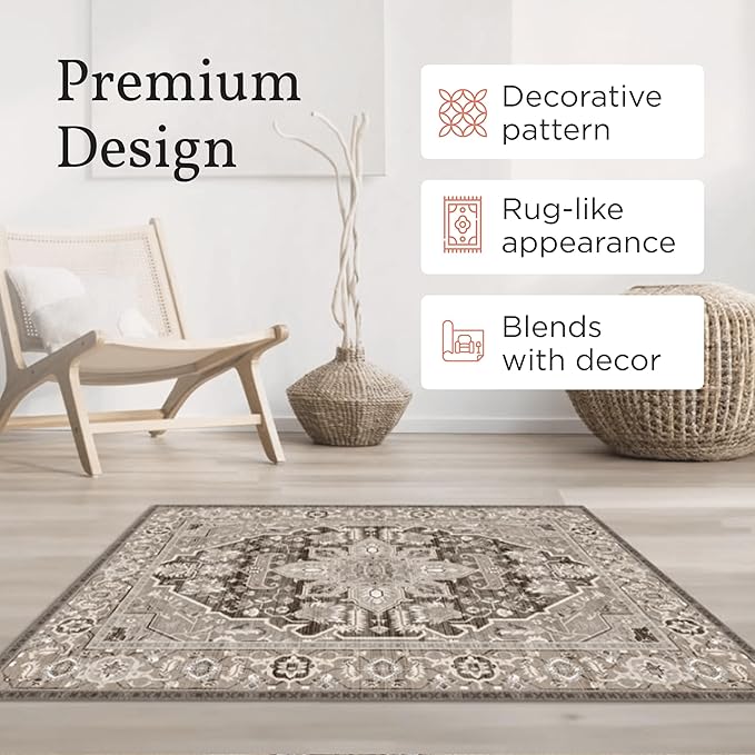 Stylish Waterproof Dog Mats for Muddy Paws - Decorative Washable Pet Floor Protectors - Large 36 x 48 Inch Rug-Look Pads - Machine Washable, Non-Slip Backing - 2 Pack (Rustic Terracotta)