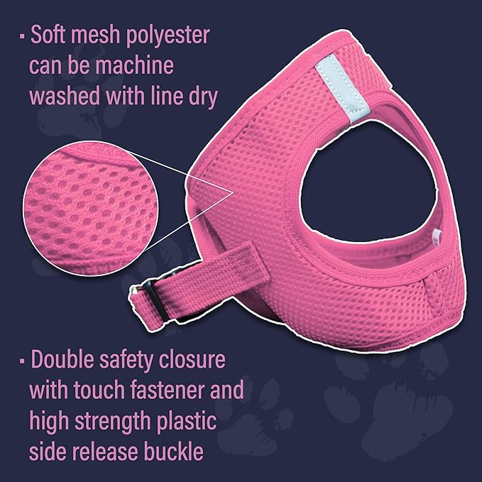 American River Ultra Choke-Free Mesh Dog Harness - Candy Pink XS