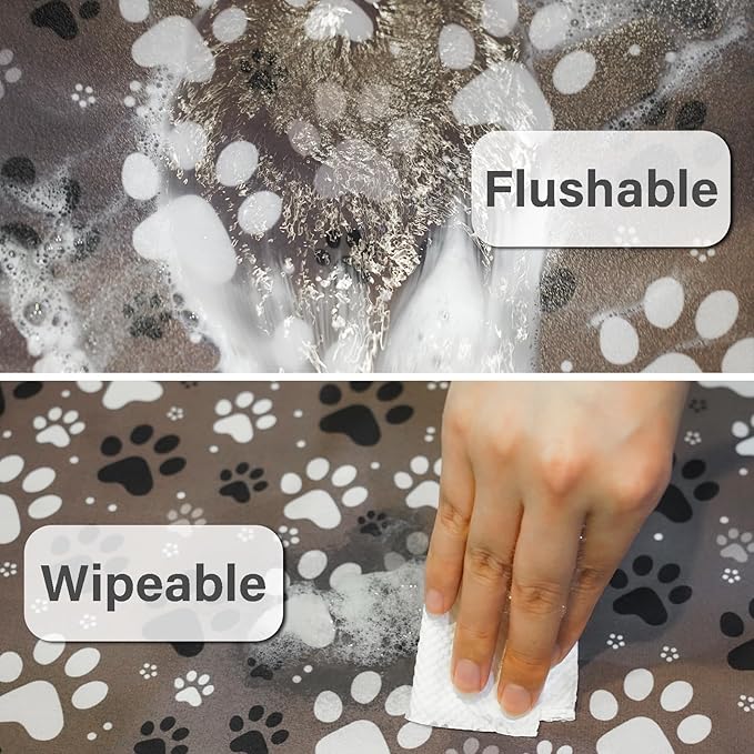 Patterned Cat & Dog Bowl Mat for Food and Water, 12"×20" Quick Dry Absorbent Pet Feeding Mat, Eco-Friendly Dog Placemat
