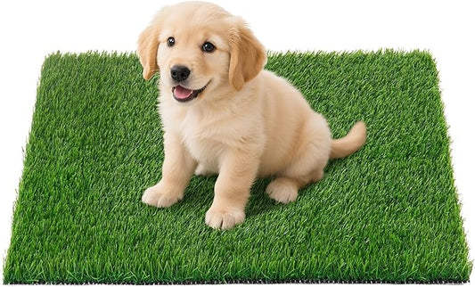 Fake Grass for Dogs - Artificial Pee Grass for Dog Potty Tray Training Pet Turf - Indoor and Outdoor Mat for Pet Training with Drainage Hole (39.4" X 19.7")
