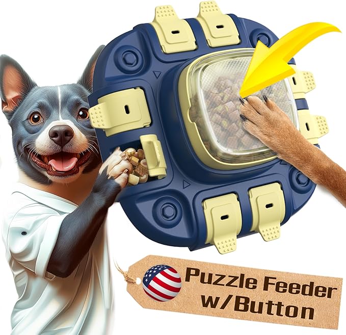 KADTC 2 Levels of Challenge - Dog Puzzle Toy for Small/Medium/Large Dogs Treat Puzzles Feeder Food Dispenser Slow Enrichment Feeding Puppy Mental Stimulation Toys Brain Games Christmas & New Year Gift