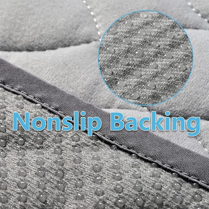 Waterproof Dog Bed Cover Pee Pads Training Pads 65"x48", Nonslip Pet Bed Pad with Ties, Washabl Reusable and Super Absorbent Dog Mat for Whelping, Housebreaking in Playpen, Crate or Kennel (Large)