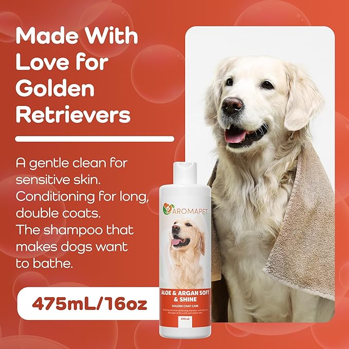 Sensitive Care -Tangle-Free-Silky Shine Softening and detangling Shampoo, Delicate Coat Clean & Odor Control Shampoo – Advanced Shine Formula for Dogs (Golden Retriever, 16 Fluid Ounces)