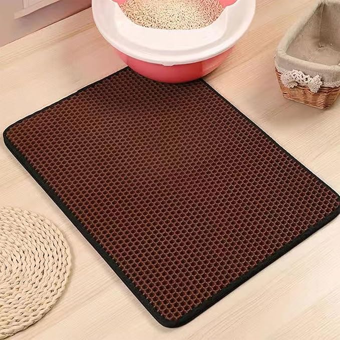 Pet Litter Mat EVA Trapping For Indoor Box Bottom Less Waste Trapping Tray