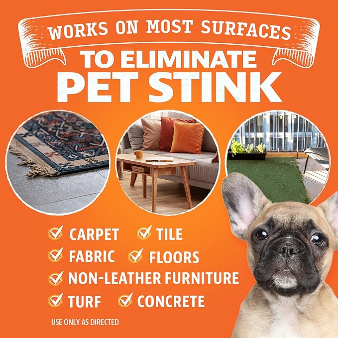 ANGRY ORANGE 2-Pack Pet Odor Eliminator for Strong Odor – 24oz Citrus Deodorizers for Dog or Cat Smells with 1-Gallon Refill