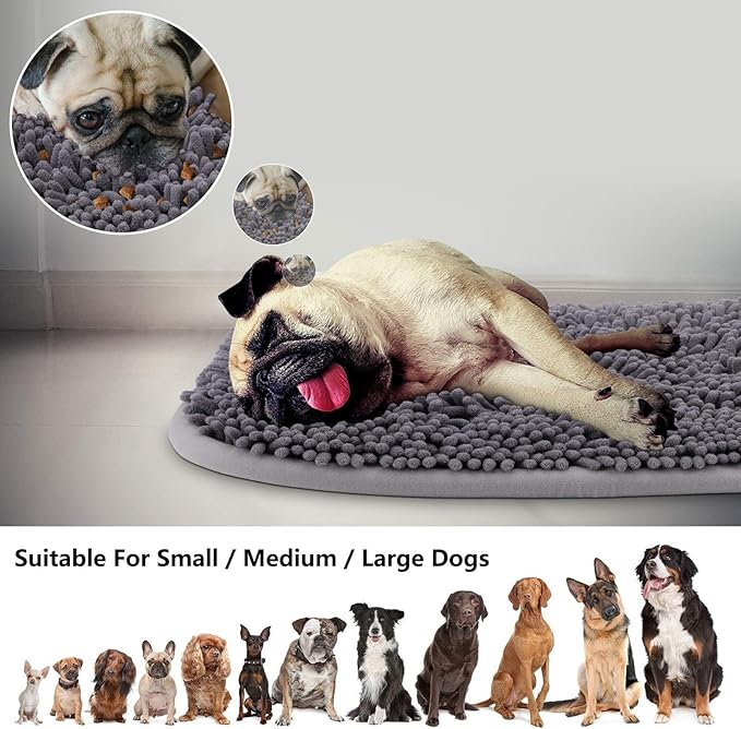 Snuffle Mat for Dogs, 20'' x 28'' Dog Sniffing Interactive Feeding Game Boredom, Puzzle Toys Encourages Natural Foraging Skills and Stress Relief Small/Medium/Large Dogs(20'' x 28'')