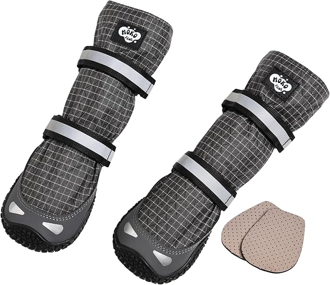 MOKO PAWS Dog Shoes, Tall Outdoor Dog Boots with Anti-Slip Natural Rubber Soles, Water-Repellent Paw Protection, Snow & Winter Boots, All-Weather Protect (Size 6 (2 Boots))