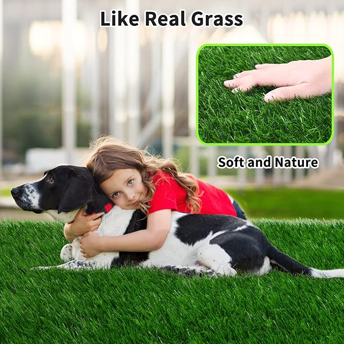 Grass Pad for Dogs 51.2 x 31.5 inches - Strong Absorbency Soft Artificial Grass for Pets Potty Training - Easy to Clean - for Dog Indoor Outdoor Use (1 Pack)