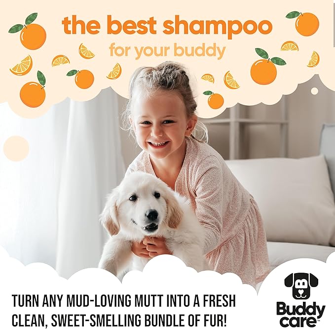 Orange Dog Shampoo by Buddycare | with Aloe Vera and Pro Vitamin B5 (50.72oz)