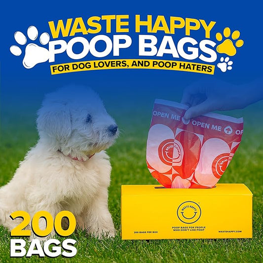 Poop Bags for Dogs 200 Count - 14" Extra Long Leak-Resistant Waste Bag Tissue Box - Unscented Extra Thick Poop Bag, Easy to Tear Dog Bags for Poop - Convenient Dispenser Box - Dog Supplies
