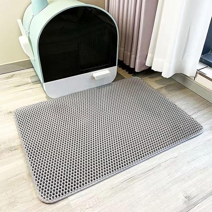 Pet Litter Mat EVA Trapping For Indoor Box Bottom Less Waste Trapping Tray