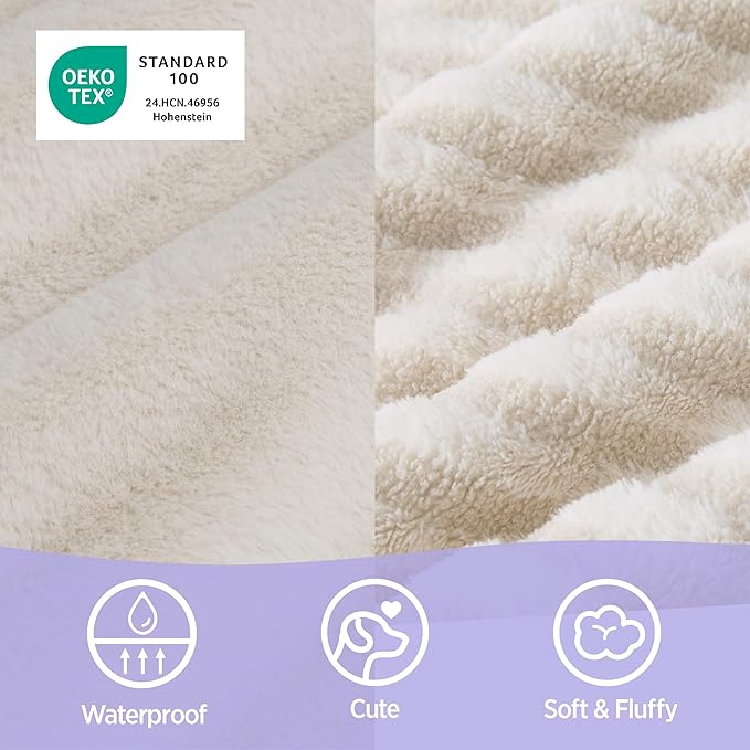 LE SURE Cute Dog Beds Large Sized Dog, Orthopedic Waterproof Large Pet Bed with Sides, High Back Non-Slip Bottom and Egg-Crate Foam Pet Couch Sofa with Washable Removable Cover, Beige