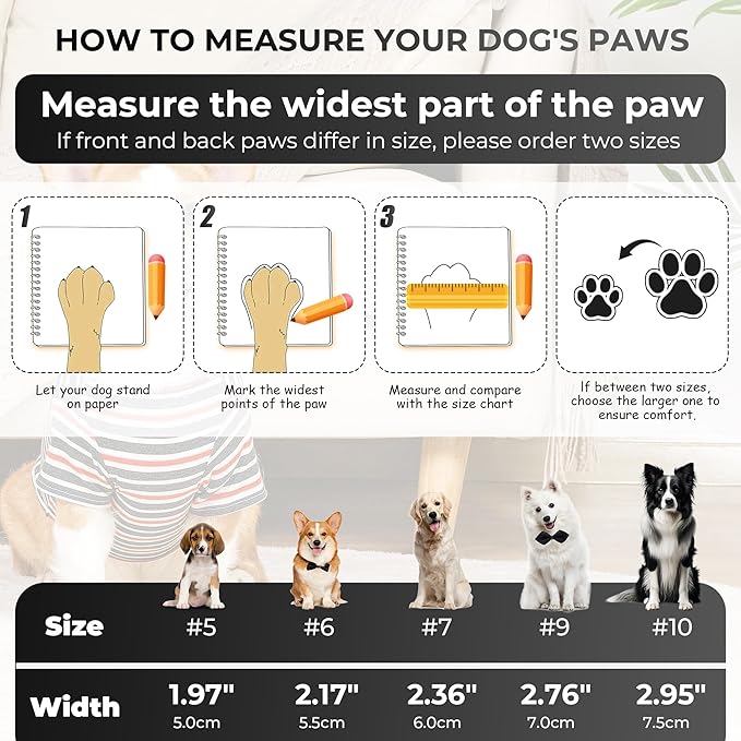 Dog Shoes for Small Medium Large Dogs,Winter Dog Snow Boots & Paw Protectors Waterproof for Cold Weather & Hard Floors,Adjustable Anti-Slip Dog Booties with Removable Wool Liner (Black, 9)