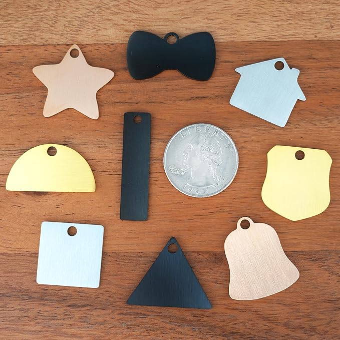 Ultra Joys Cat ID Tag Personalized Pet Tags, Durable Stainless Steel Small Pet Mini Dog Cat Tag Lightweight - Star Tag in Rose Gold