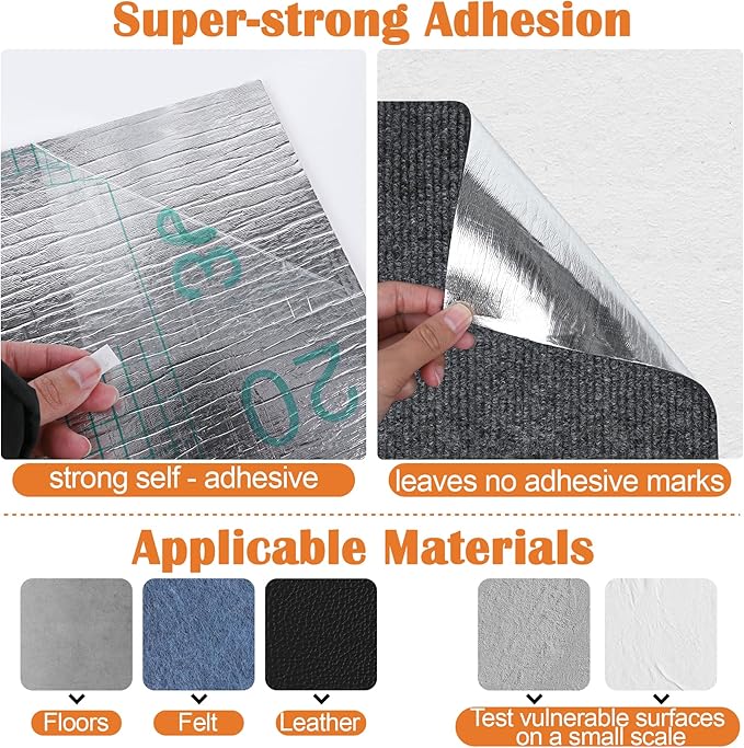 Cat Scratch Furniture Protector - 138" x 17" Trimmable Self-Adhesive Cats Claws Scratch Pads, DIY Cat Climbing Couch Protector for Scratch Post Cat Tree Replacement Indoor (Dark Gray)