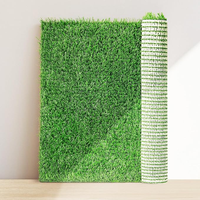 Dog Grass Pee Pads 51.2"x26" 1 Pack, Realistic Fake Grass for Dogs Indoor Outdoor Potty Training,Artificial Grass Pads for Dogs Potty- Reusable Grass Patch Mat with High Drainage & Easy to Clean