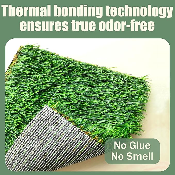 Washable Artificial Grass Dog Potty Pad - Fake Grass Pee Pad, Reusable Indoor/Outdoor Puppy Training Mat for Dogs & Small Pets,Durable Dog Doormat Artificial Grass Doormat23x18.5 2Pack