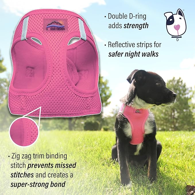 American River Ultra Choke-Free Mesh Dog Harness - Candy Pink XS