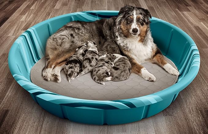 Pet Parents® Pawtect® Pads Washable Pee Pads for Dogs (2pack) of Premium Dog Pee Pads, Waterproof Puppy Pads & Reusable Dog Pads, Whelping Pads & Modern Pee Pads for Dogs (Tan/Grey, 48" Round)