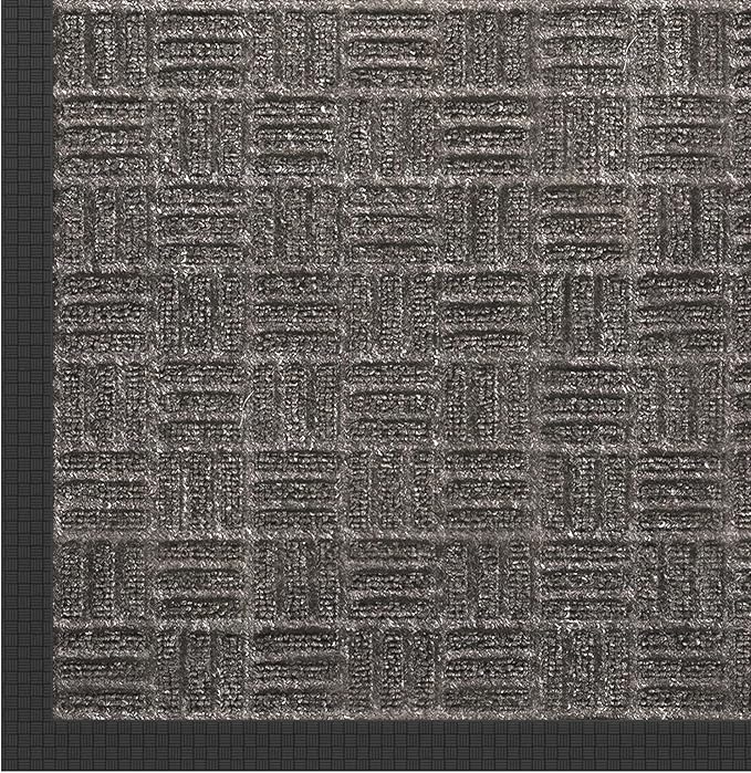 Ottomanson Easy Clean, Waterproof Non-Slip 2x3 Indoor/Outdoor Rubber Doormat, 24" x 36", Black